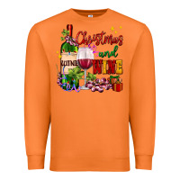 Carrot Christmas and wine Premium Sweatshirt - AdoDesignShop