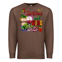 Chestnut Christmas and wine Premium Sweatshirt - AdoDesignShop