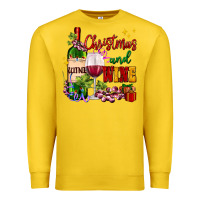 Lemon Christmas and wine Premium Sweatshirt - AdoDesignShop