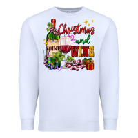 White Christmas and wine Premium Sweatshirt - AdoDesignShop