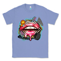 Colony Blue race lips Classic Tee - Zillion Design Studio