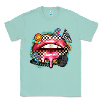 Seafoam race lips Classic Tee - Zillion Design Studio