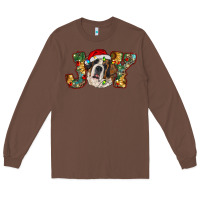 Chestnut Saint Bernard Christmas joy, Long Sleeve Tee - RanaPortraitStore