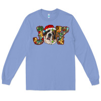 Colony Blue Saint Bernard Christmas joy, Long Sleeve Tee - RanaPortraitStore