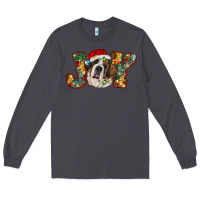 Smoke Saint Bernard Christmas joy, Long Sleeve Tee - RanaPortraitStore