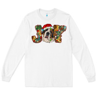 White Saint Bernard Christmas joy, Long Sleeve Tee - RanaPortraitStore