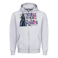 Heather Grey people give me the creeps Zipper Hoodie - CowhideDigitalArt