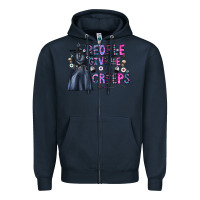 Navy people give me the creeps Zipper Hoodie - CowhideDigitalArt
