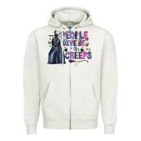 Oatmeal Heather people give me the creeps Zipper Hoodie - CowhideDigitalArt