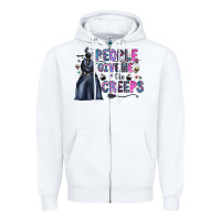 White people give me the creeps Zipper Hoodie - CowhideDigitalArt