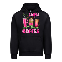 Black dear santa just bring coffee Urban Hoodie - MaliasSmallBusiness