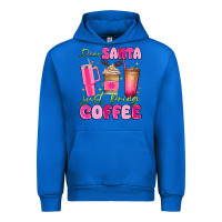 Cobalt dear santa just bring coffee Urban Hoodie - MaliasSmallBusiness