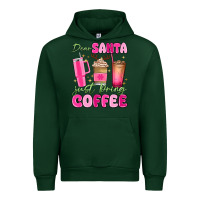 Forest Green dear santa just bring coffee Urban Hoodie - MaliasSmallBusiness