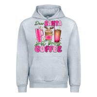 Heather Grey dear santa just bring coffee Urban Hoodie - MaliasSmallBusiness
