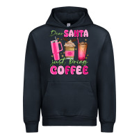 Navy dear santa just bring coffee Urban Hoodie - MaliasSmallBusiness