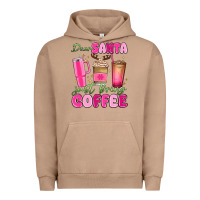 Pigment Burro dear santa just bring coffee Urban Hoodie - MaliasSmallBusiness