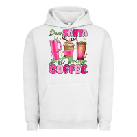 Pigment Lunar Rock dear santa just bring coffee Urban Hoodie - MaliasSmallBusiness