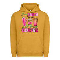 Pigment Peanut Butter dear santa just bring coffee Urban Hoodie - MaliasSmallBusiness