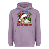 Lavender When You're Dead Inside But It's Christmas Hippie Skeleton Santa Heavyweight Hoodie - Artiststas
