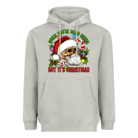 Moon Dust When You're Dead Inside But It's Christmas Hippie Skeleton Santa Heavyweight Hoodie - Artiststas