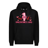 Black my first valentines day Premium Hoodie - MaliasSmallBusiness