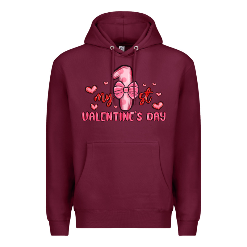 My First Valentines Day Premium Hoodie by MaliasSmallBusiness | Teevron