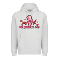 Dove Grey my first valentines day Premium Hoodie - MaliasSmallBusiness
