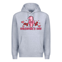 Heather Grey my first valentines day Premium Hoodie - MaliasSmallBusiness
