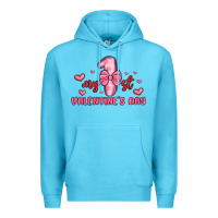 Ocean Blue my first valentines day Premium Hoodie - MaliasSmallBusiness