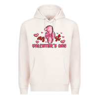 Pale Pink my first valentines day Premium Hoodie - MaliasSmallBusiness