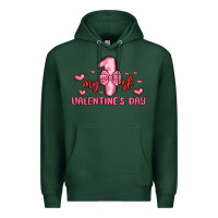 Sports Green my first valentines day Premium Hoodie - MaliasSmallBusiness