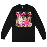 Black cowgirl summer Long Sleeve Tee - texasbilliewilder