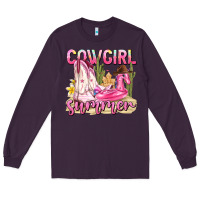 Plum cowgirl summer Long Sleeve Tee - texasbilliewilder