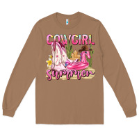 Toasted Coconut cowgirl summer Long Sleeve Tee - texasbilliewilder