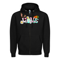 Black Love Easter bunny Easter Day Zipper Hoodie - CowGirlArtShop