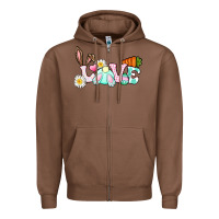 Chestnut Love Easter bunny Easter Day Zipper Hoodie - CowGirlArtShop