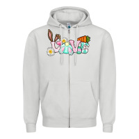 Dove Grey Love Easter bunny Easter Day Zipper Hoodie - CowGirlArtShop