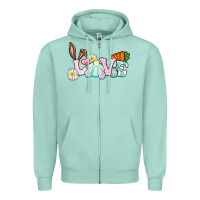 Seafoam Love Easter bunny Easter Day Zipper Hoodie - CowGirlArtShop