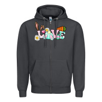 Smoke Love Easter bunny Easter Day Zipper Hoodie - CowGirlArtShop