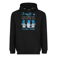 Black snuggle up gnomies it's cold outside Heavyweight Hoodie - JahusDesignShop