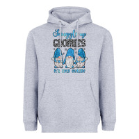 Heather Grey snuggle up gnomies it's cold outside Heavyweight Hoodie - JahusDesignShop