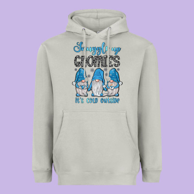 Snuggle Up Gnomies It's Cold Outside Heavyweight Hoodie Designed By Jahusdesignshop
