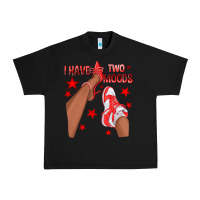 Black Bright Red I Have Two Moods Afro Girl Sneakers Urban Heavy Tee - texasbilliewilder