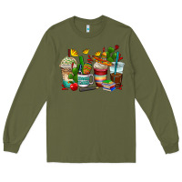 Army Green spanish teacher coffee cups Long Sleeve Tee - AdoDesignShop