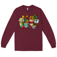 Burgundy spanish teacher coffee cups Long Sleeve Tee - AdoDesignShop