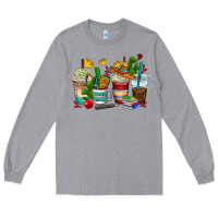 Heather Grey spanish teacher coffee cups Long Sleeve Tee - AdoDesignShop
