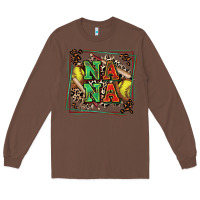Chestnut softball nana with leopard Long Sleeve Tee - Zillion Design Studio