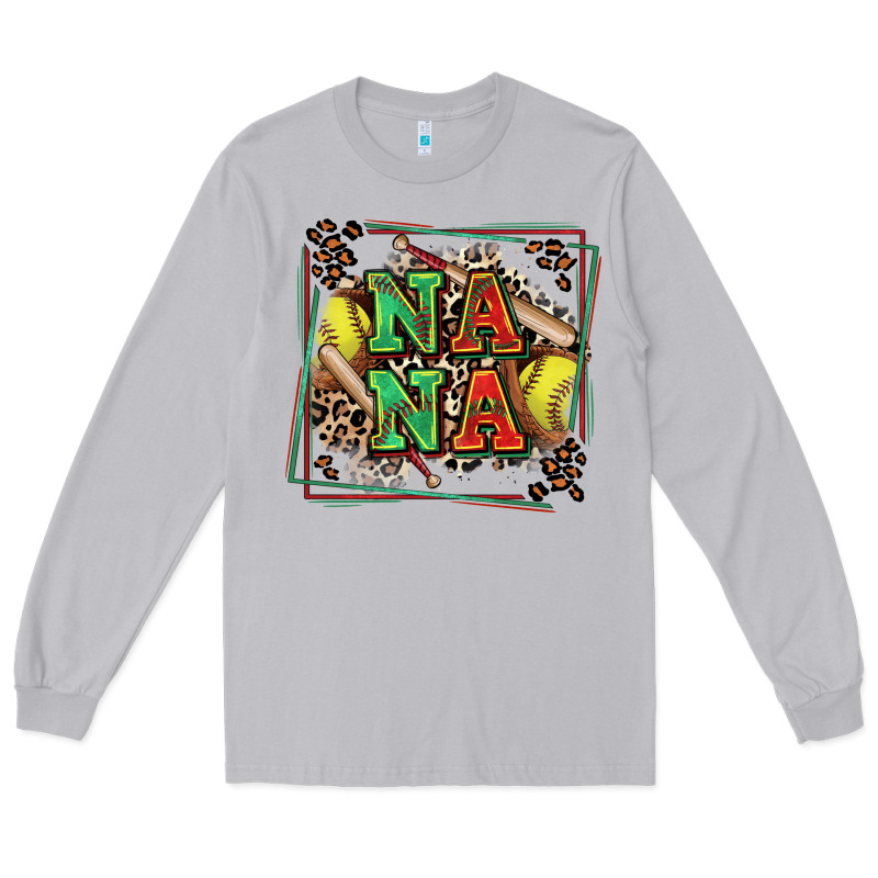 Softball Nana With Leopard Long Sleeve Tee by Zillion Design Studio | Teevron