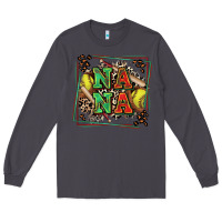 Smoke softball nana with leopard Long Sleeve Tee - Zillion Design Studio