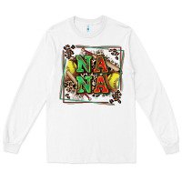 White softball nana with leopard Long Sleeve Tee - Zillion Design Studio